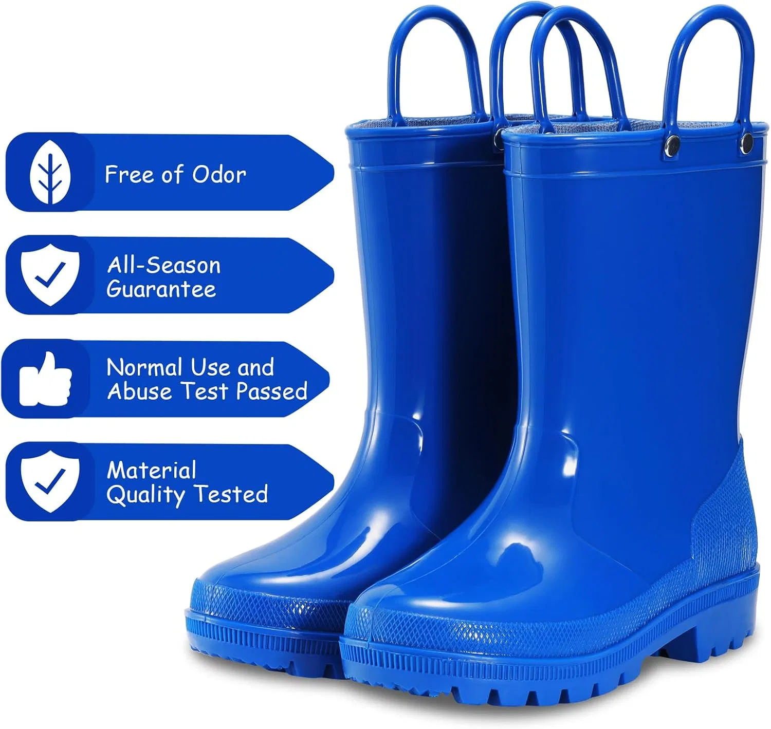 Детские сапоги для девочек водонепроницаемые с принтом WILLPORT, Royal Blue — фото 2