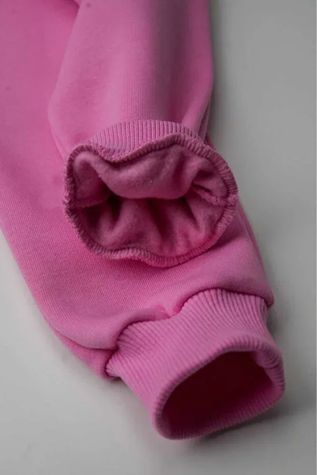 Детские джоггеры для девочек утепленные Basics Heyadventure, Pink — фото 3