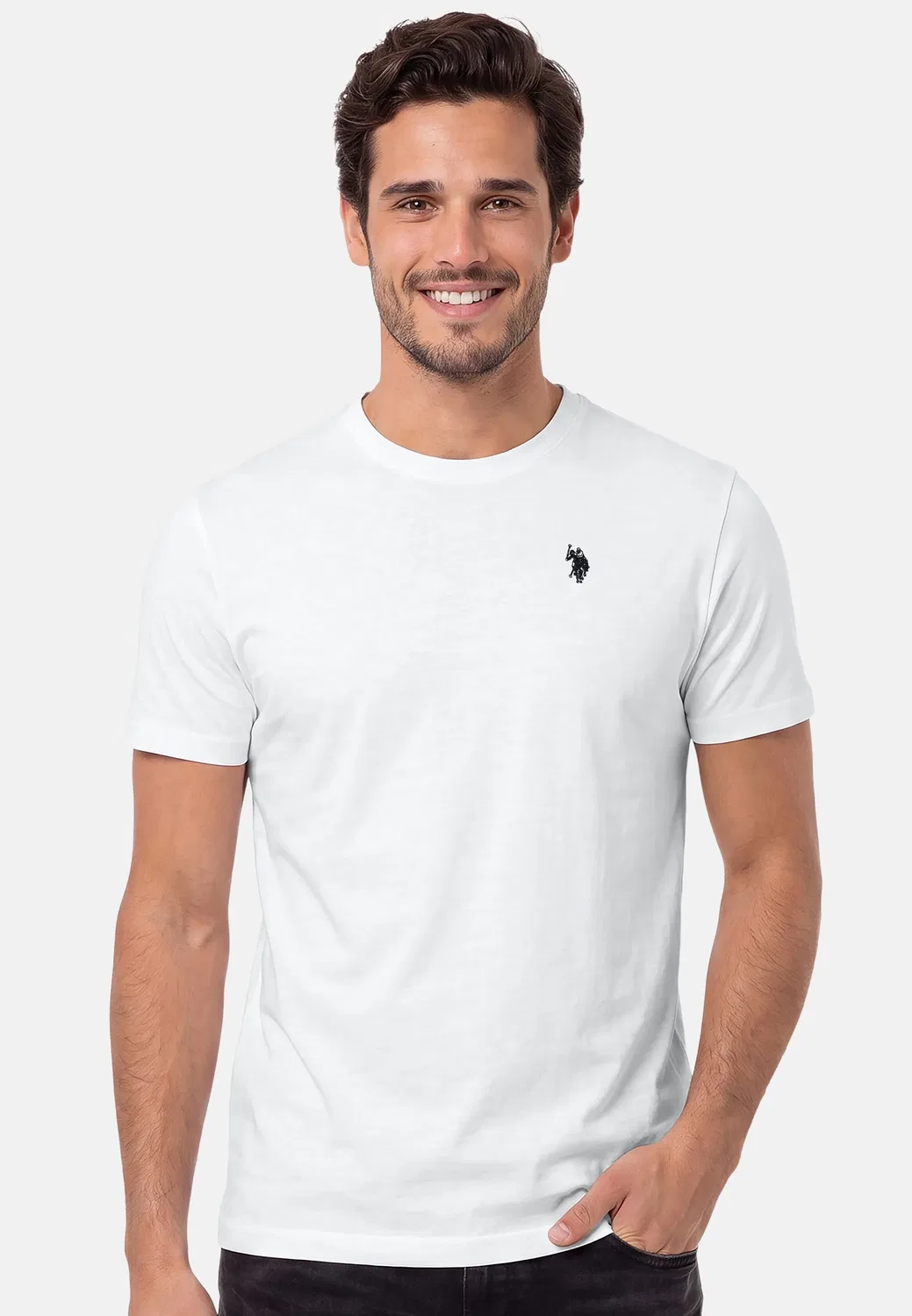 Мужская базовая футболка USNaash U.S. Polo Assn., Weiss-Navy