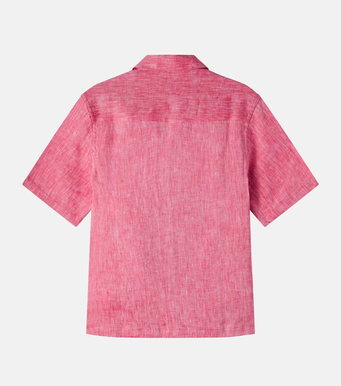 Рубашка из льна Brunello Cucinelli Kids, красный — фото 2