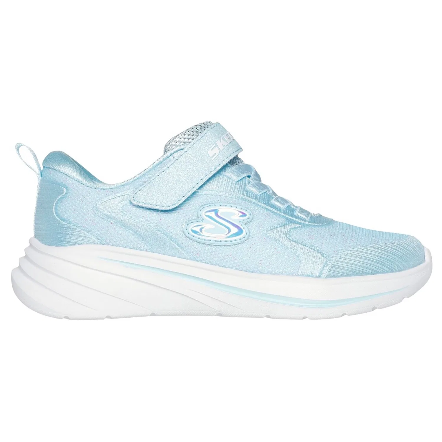 Детские кроссовки с глиттером WAVE 92 Skechers, Light Blue — фото 4