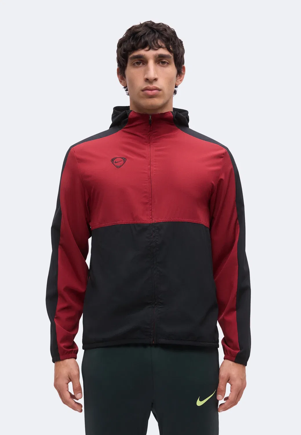 Мужская футбольная спортивная куртка - тренировочная куртка Nike Performance, Team Red/Black