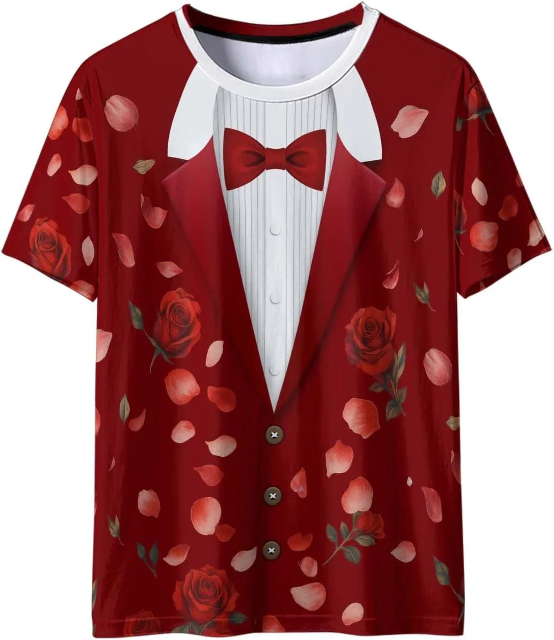 Мужская футболка с принтом Tuxedo Generic, Red — фото 4