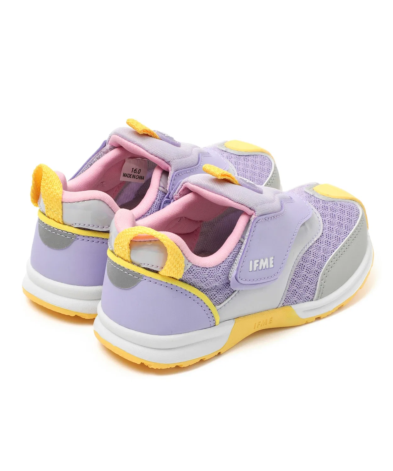 Детские кроссовки с цельнокроеным язычком и ремешком IFME joob patto, Purple — фото 2