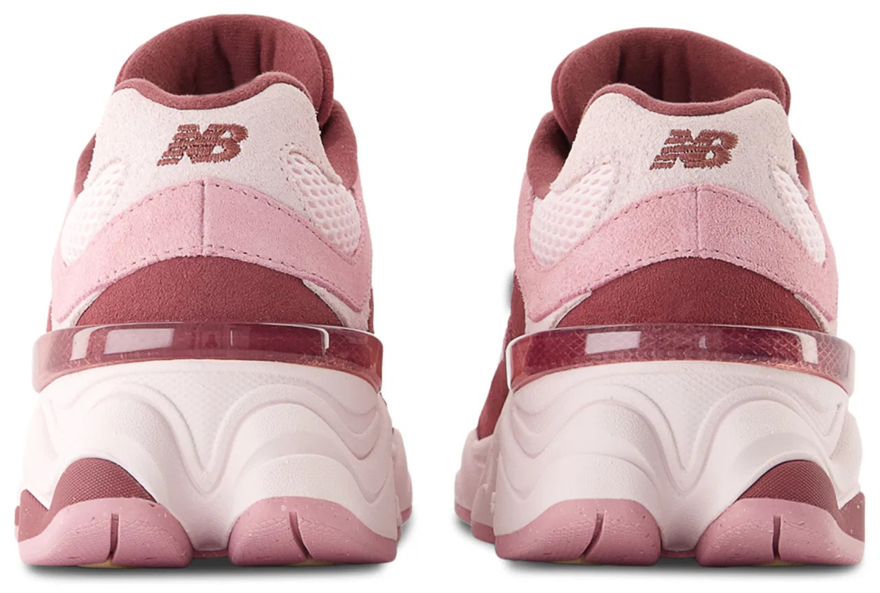Кроссовки для девочек 9060 New Balance, цвет Pink Granite/Washed Burgundy — фото 3