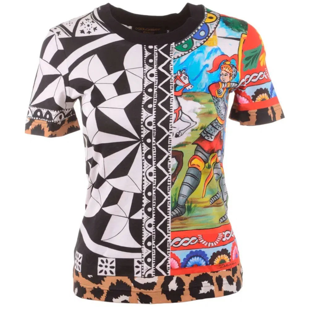 Женская футболка с принтом с коротким рукавом Dolce & gabbana, Multicolor