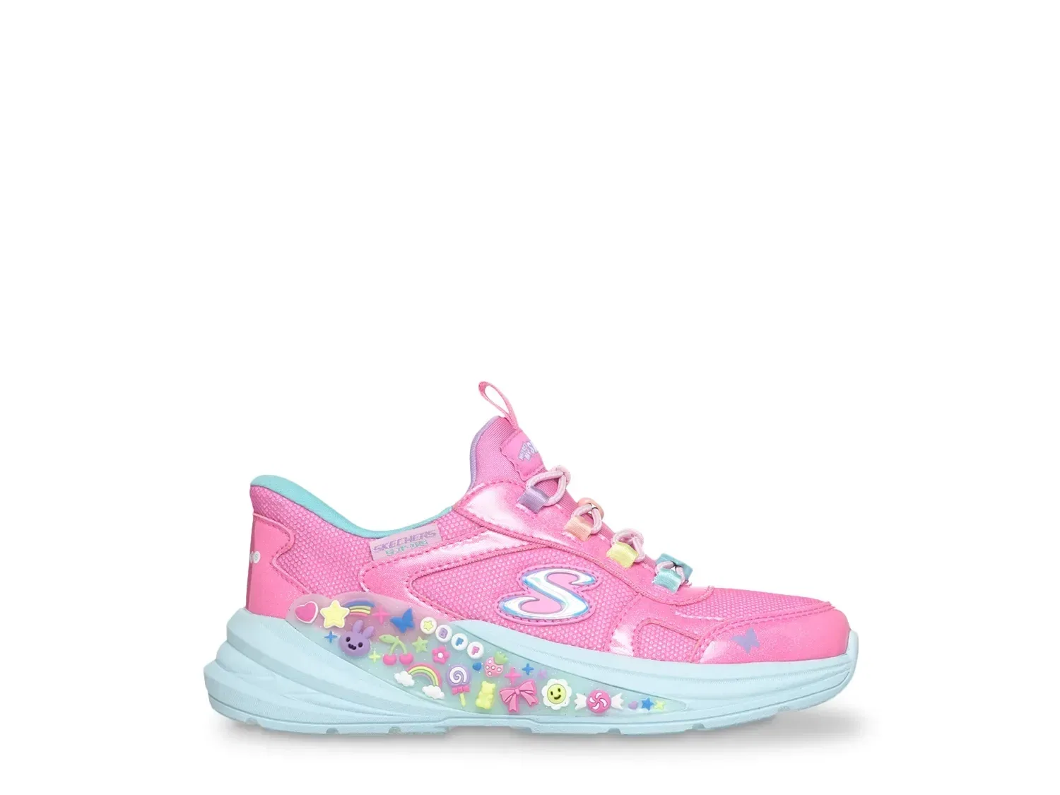 Кроссовки Slip-On с фиксацией, Hyper-Quest Charm Pop, Skechers, Medium Pink — фото 4