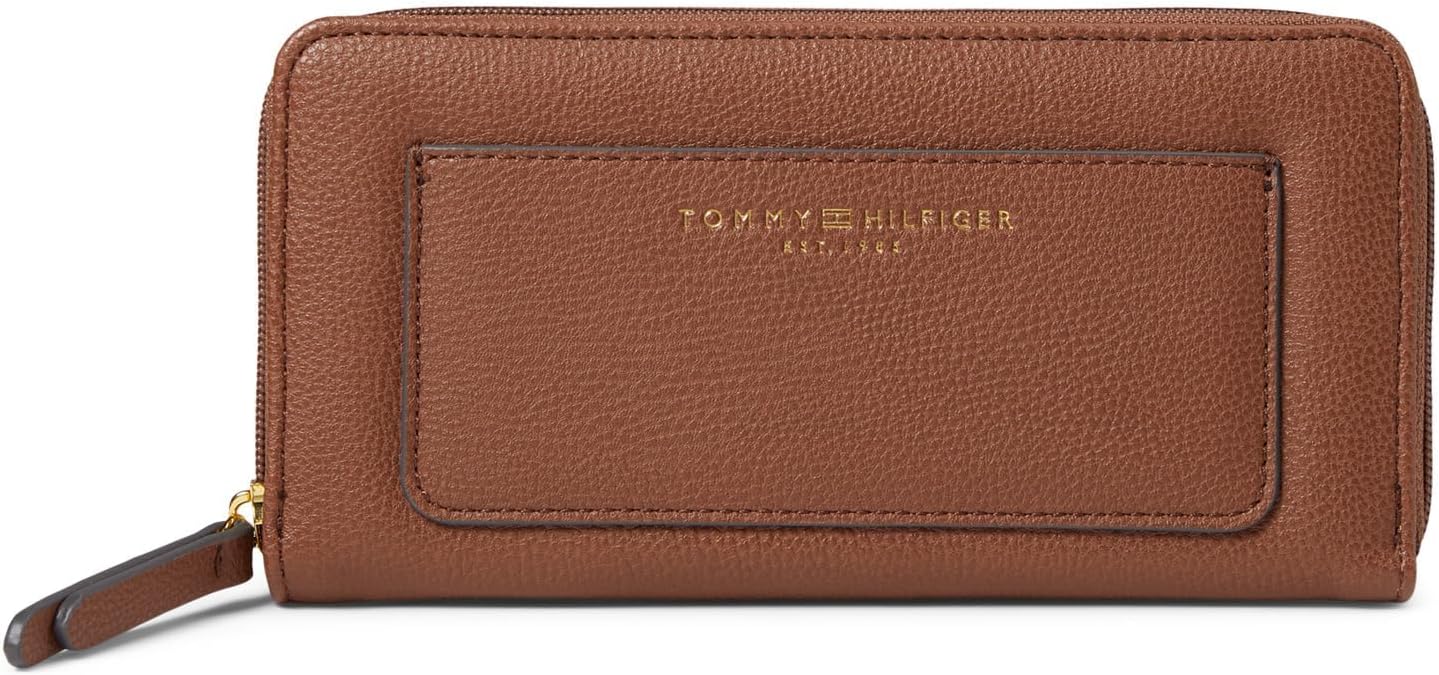 

Кошелек Tommy Hilfiger Amelia II на молнии из ПВХ Pebble, коньячного цвета, один размер, Cognac
