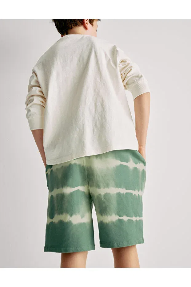 Детские шорты для мальчиков с принтом tie-dye Marks & Spencer, Blue — фото 3