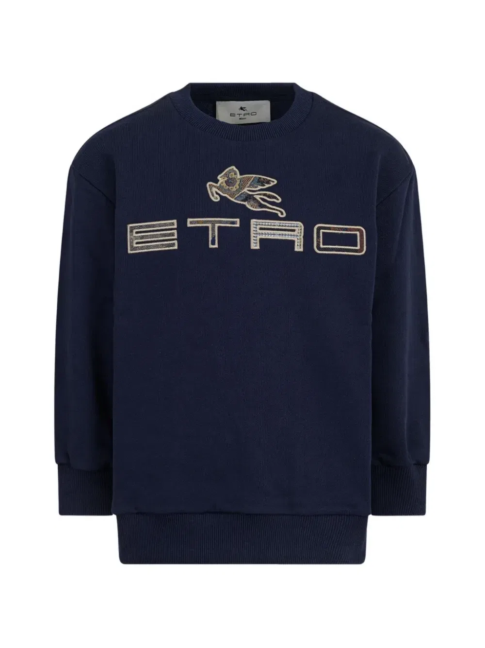 Свитер с вышивкой логотипа Pegaso Etro Kids, синий