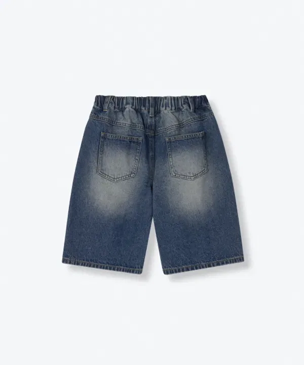 Джинсы бермуды свободные Musinsa Standard Kids, Medium Indigo — фото 3