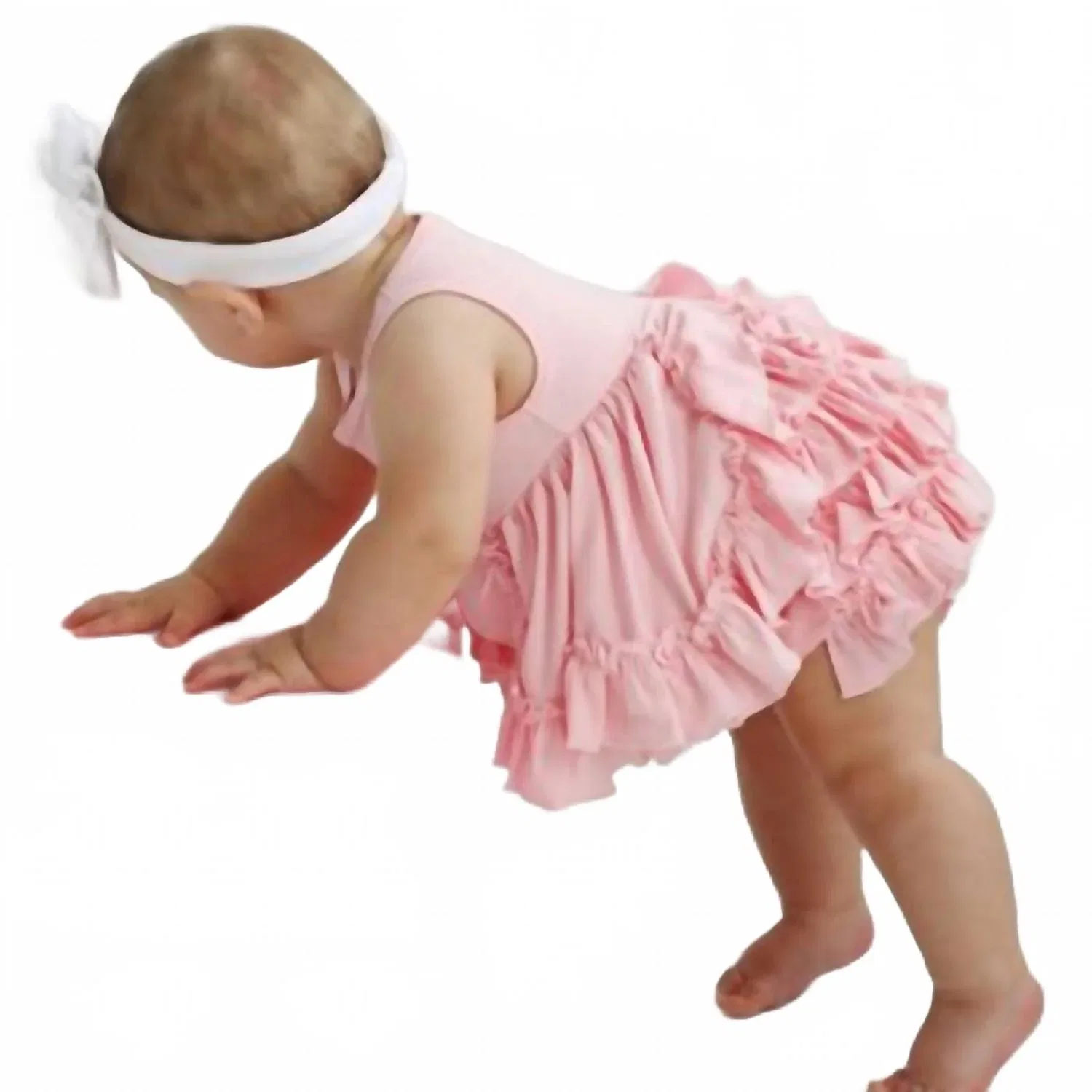 Детское платье-боди для девочек с оборками Calla Lemon Loves Layette, розовый — фото 3