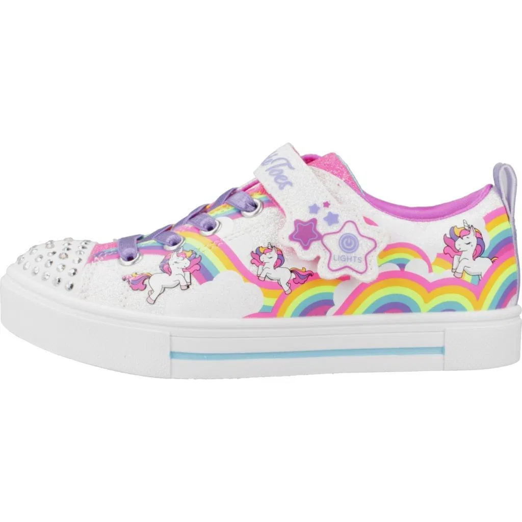 Детские кроссовки с принтом Twinkle Toes: Twinkle Spark Skechers, Weiß — фото 2