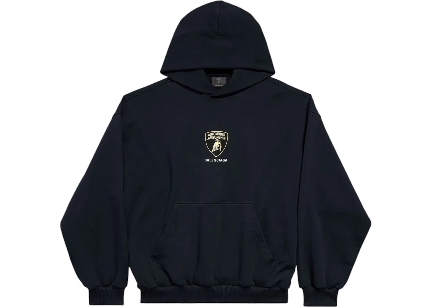 Унисекс худи с принтом Automobil Lamborghini Medium Fit Balenciaga, Black Faded
