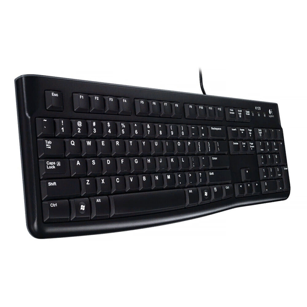 

Клавиатура Logitech K120, проводная, английская раскладка, чёрный