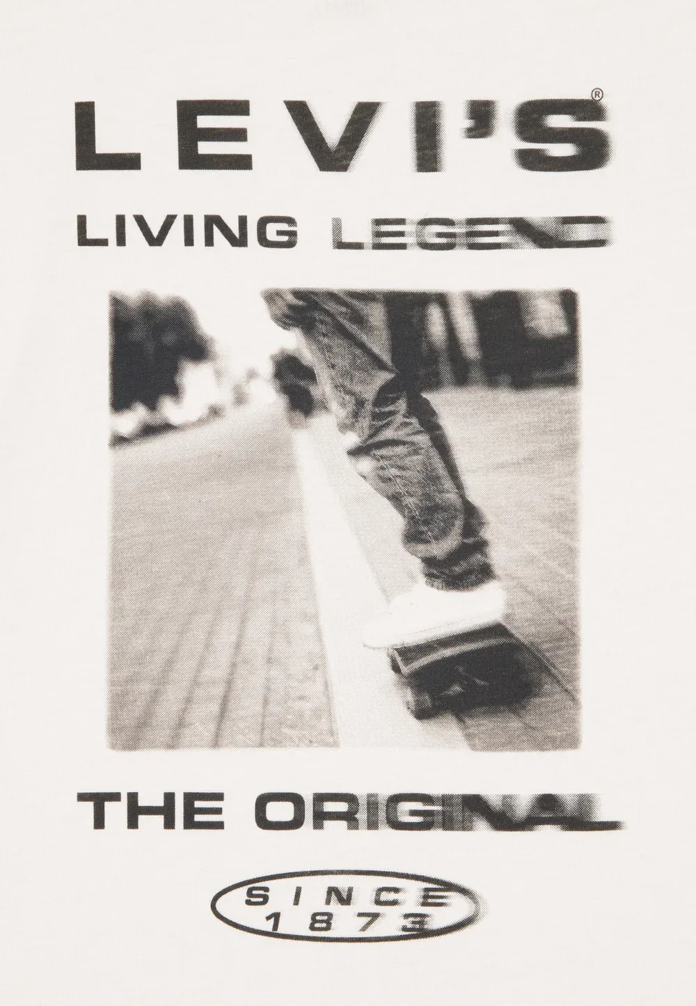 Легенда скейтбординга - футболка с принтом Levi'S, Egret — фото 3