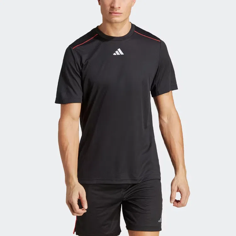 Футболка с логотипом Workout Base Logo Tee Adidas, черный — фото 2