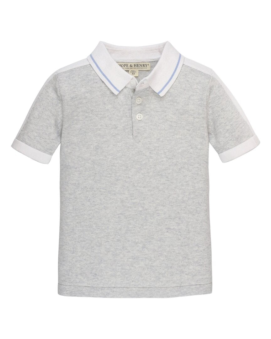 

Свитер с полосками на плечах Hope & Henry, серый