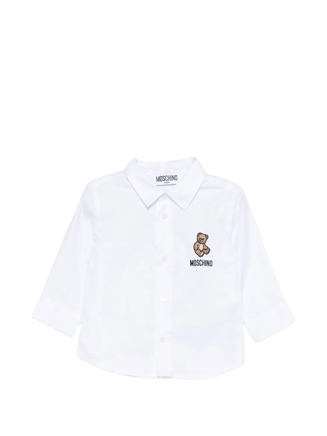 Рубашка с логотипом Teddy Moschino, белый