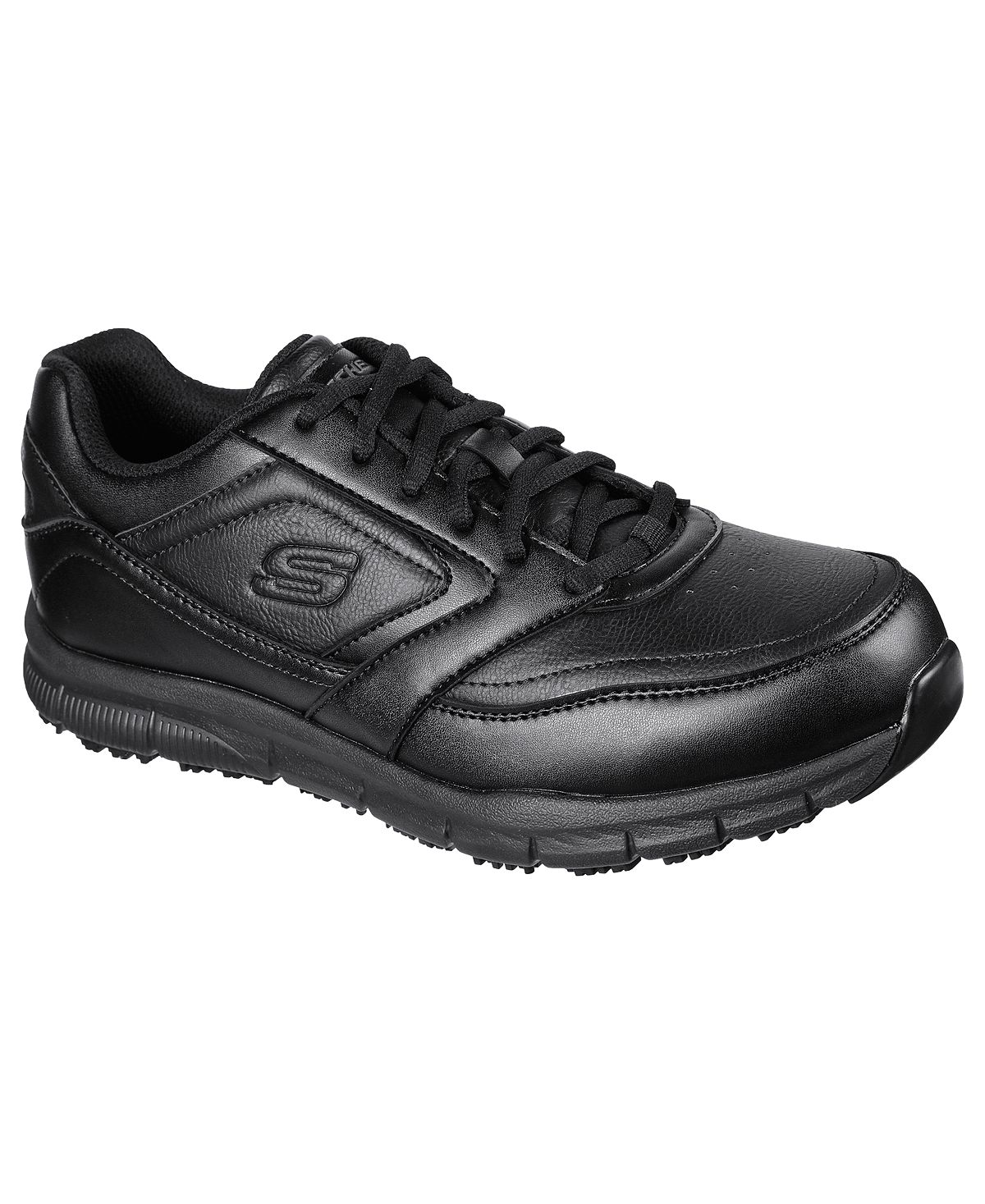 Кроссовки Skechers Men's Work Relaxed Fit Nampa Slip Resistant Work Casual From Finish Line, черный - фото