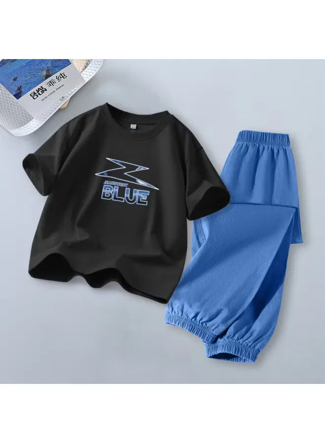 Комплект футболка с коротким рукавом и джоггеры Jeanswest, черный — фото 2