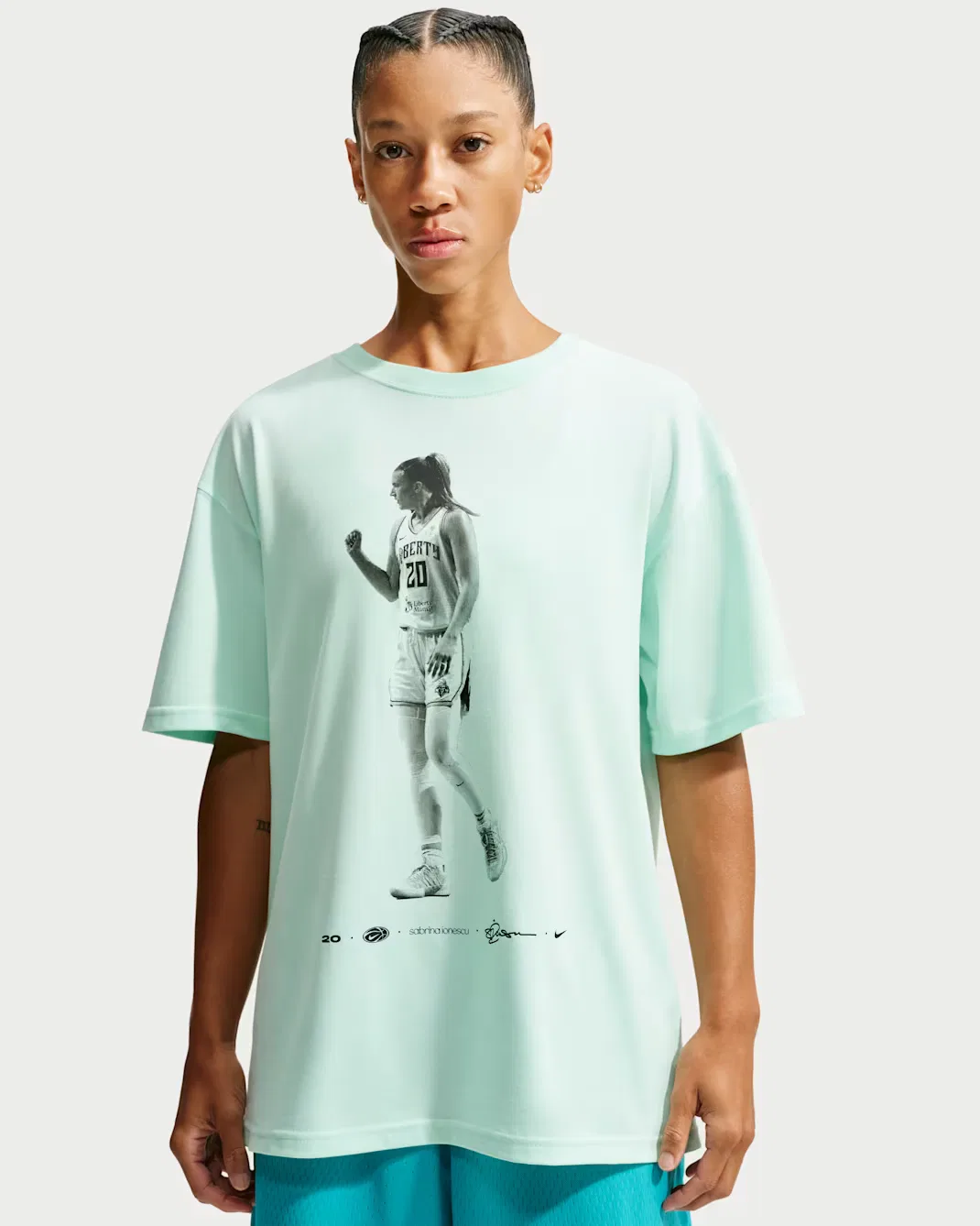 Баскетбольная футболка Nike Dri-FIT Sabrina, Mint Foam — фото 2