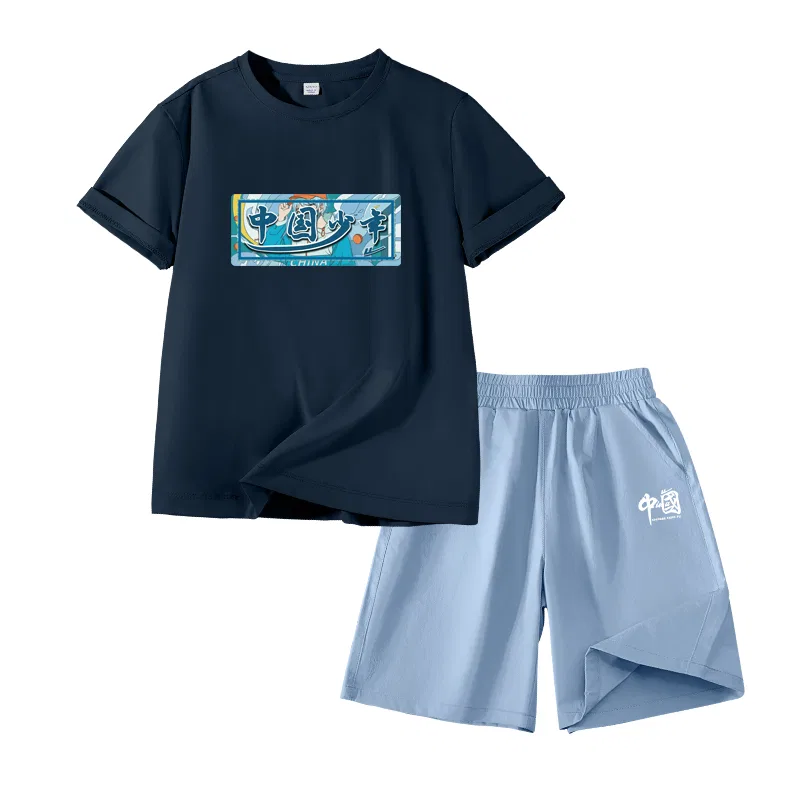 Детский спортивный комплект без рукавов Navy Blue/H China Youth Painting-Gray Blue/H White China K WARRIOR