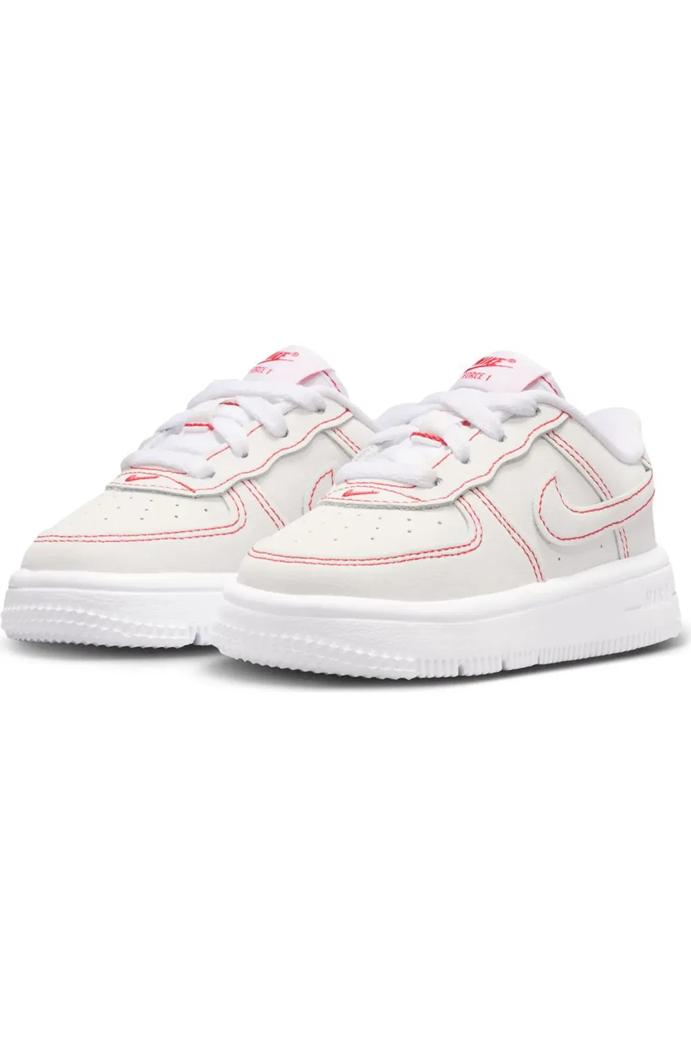 Детские кроссовки баскетбольные Air Force 1 Nike, White/University Red