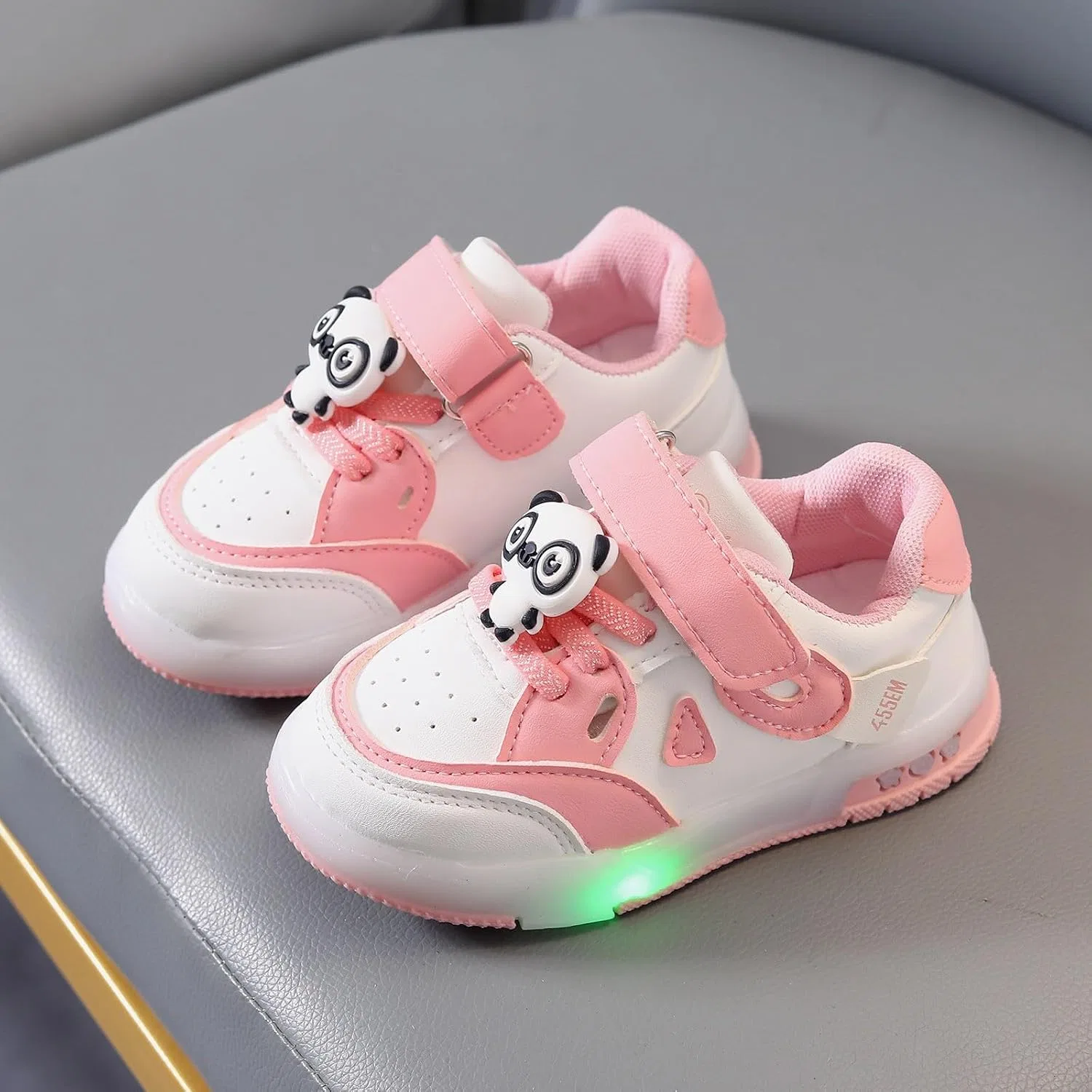 Детские кроссовки для бега с подсветкой IWIHMIV, Pink — фото 3
