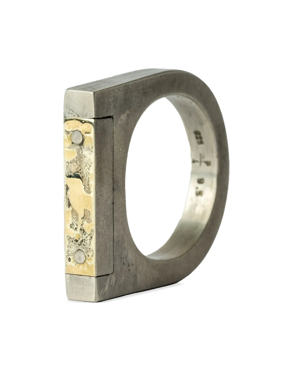 

Позолоченное серебряное кольцо Plate Parts of Four, серебяный