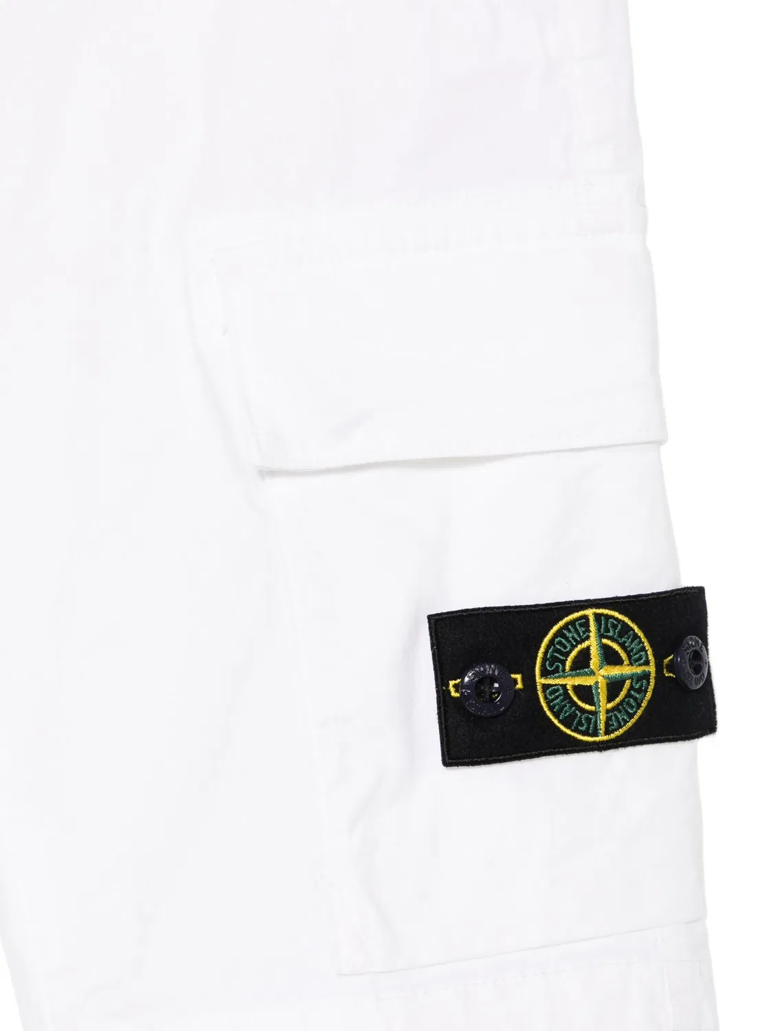 Шорты-карго белые Stone Island, белый — фото 2