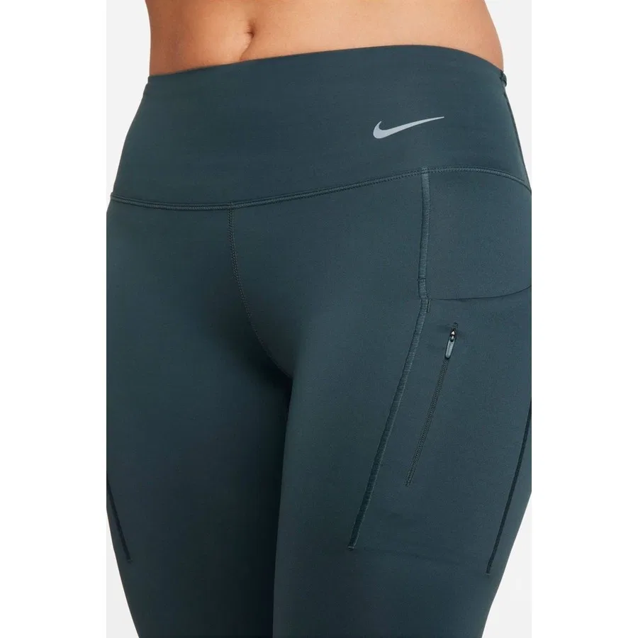 Леггинсы с длинным рукавом Nike Training Go Dri Fit Infinalock 7/8, Темно-зеленый — фото 3
