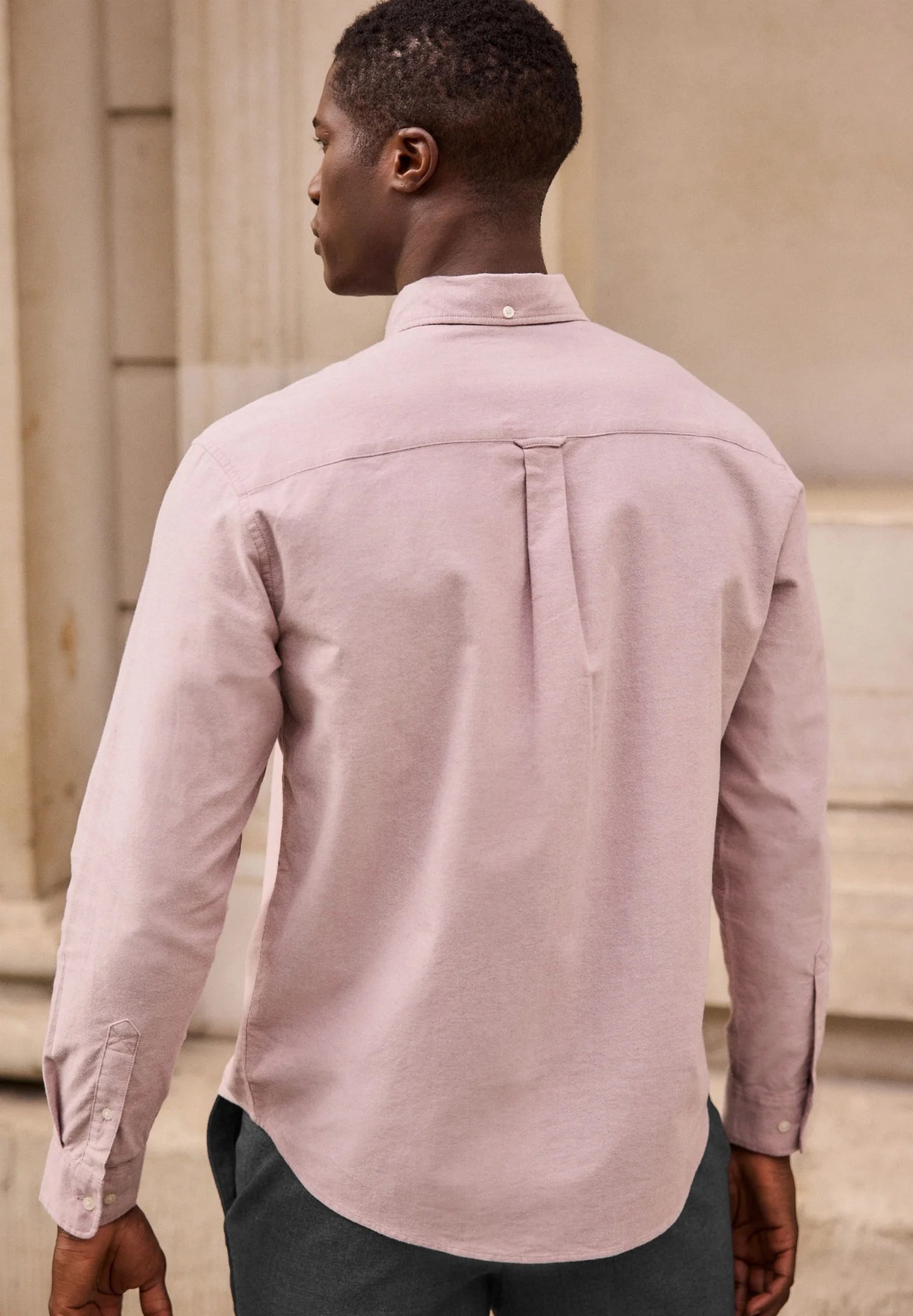 Рубашка Next Brushed Oxford Long Sleeve Regular Fit, розовый — фото 2