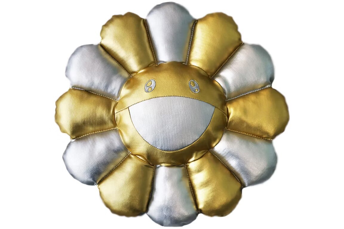 

Мягкая плюшевая фигурка Takashi Murakami Flower, 30 см, серебристый/золотой