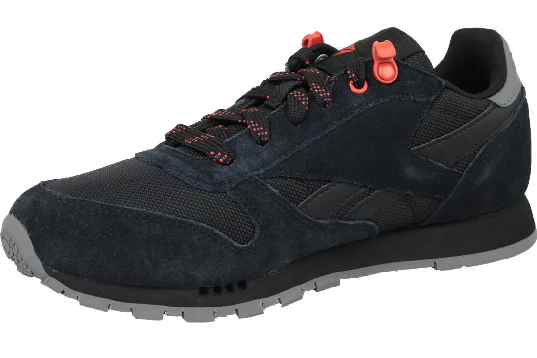 Детские кроссовки из замши Classic Leather Reebok, Schwarz — фото 2
