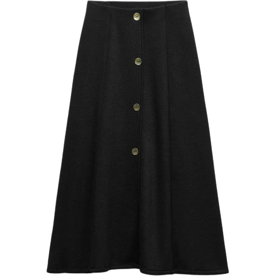 Женская юбка Casual Long Skirts ZARA, Black