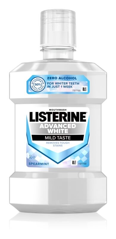 

Отбеливающая жидкость для полоскания рта Listerine Advanced White Mild Taste