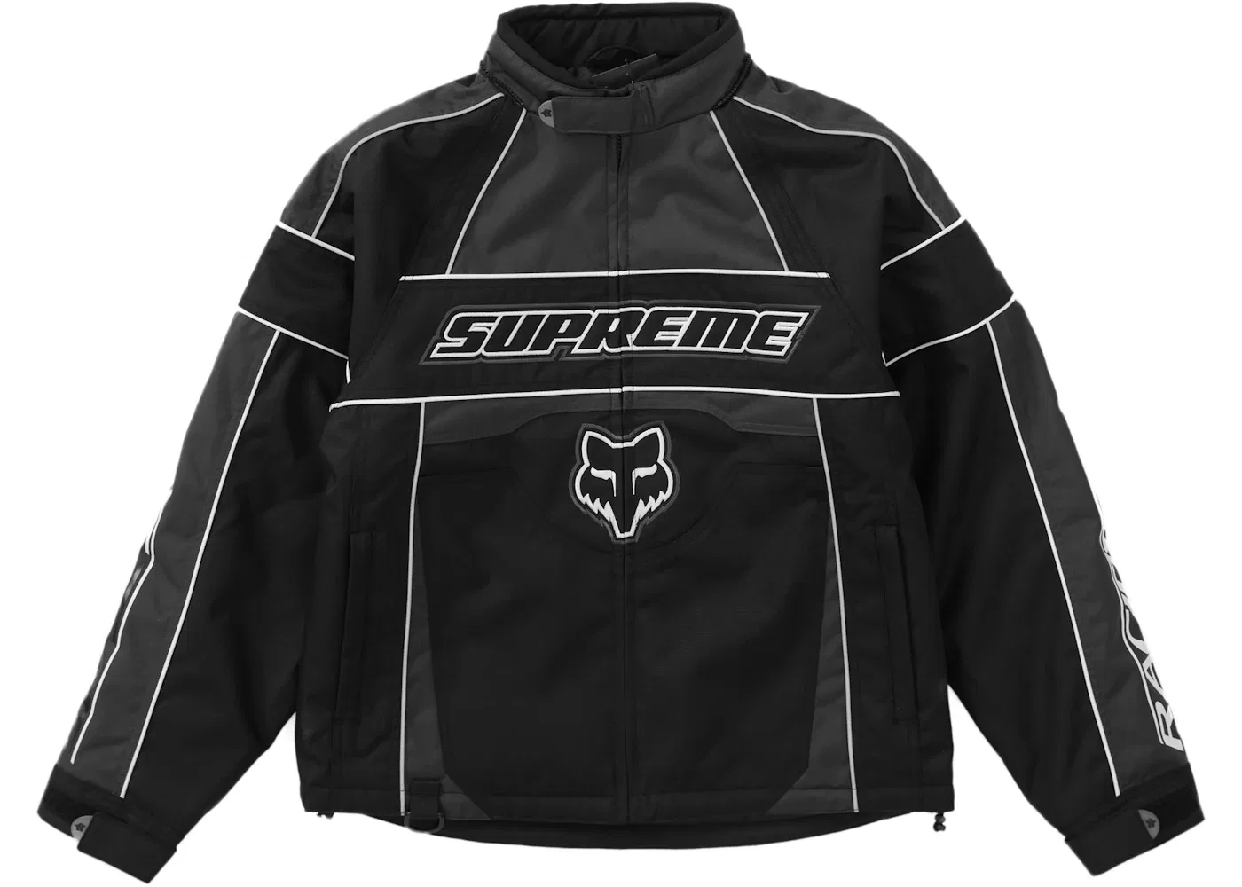Мужская куртка с капюшоном Supreme Fox Racing Jacket Supreme, Black
