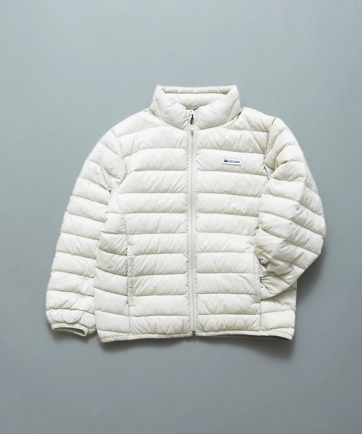 Branshes Детская легкая куртка-пуховик без капюшона FIRST DOWN, Light Grey