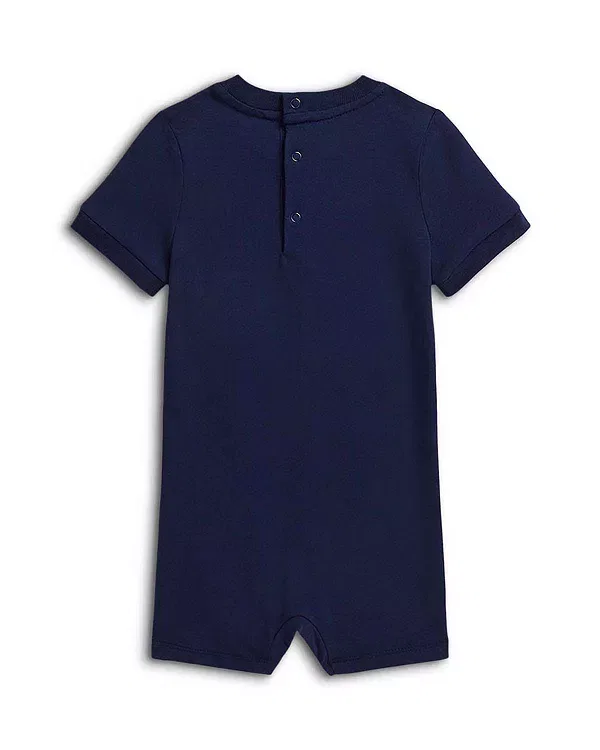 Детский комбинезон с коротким рукавом Polo Bear Ralph Lauren, темно-синий — фото 2