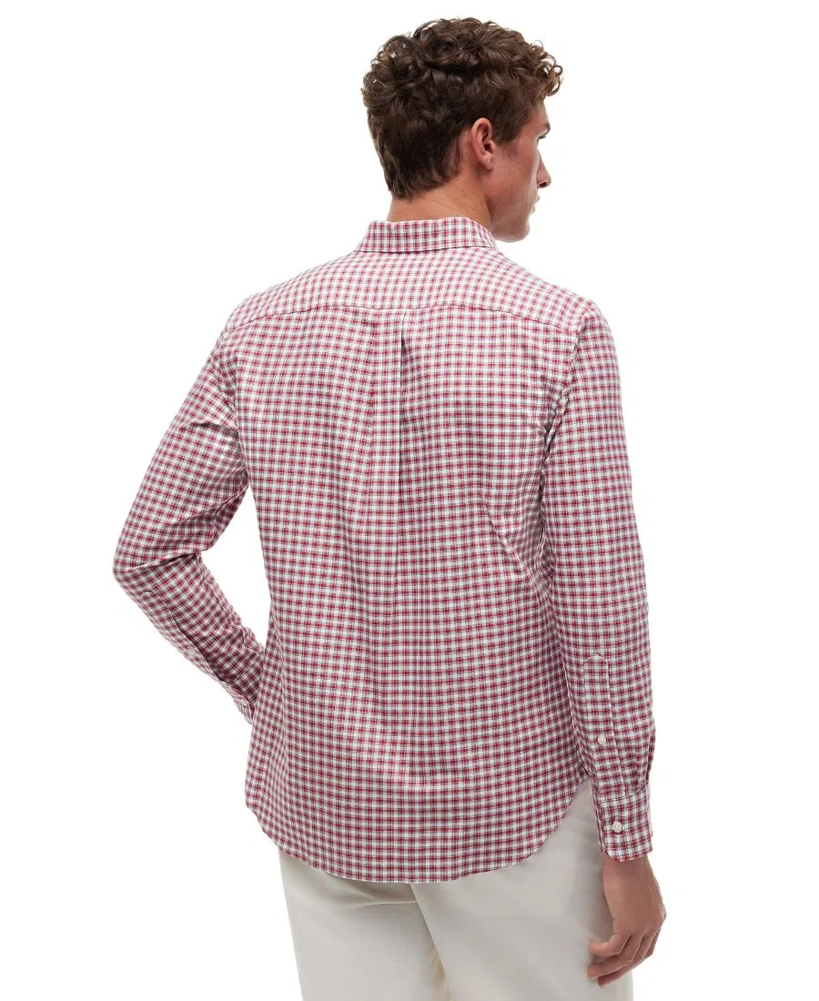 Рубашка с оксфордским плетением и мелкой клеткой, с длинным рукавом Tommy Hilfiger, Medium Red/Check — фото 4