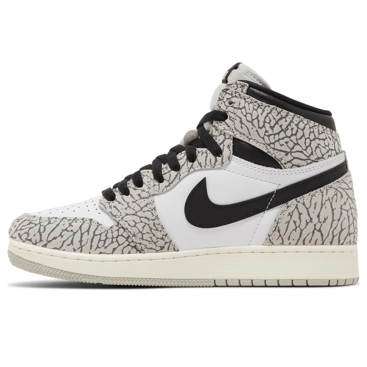 Кроссовки Nike Air Jordan 1 Retro High OG GS 'White Cement', Серый — фото 3