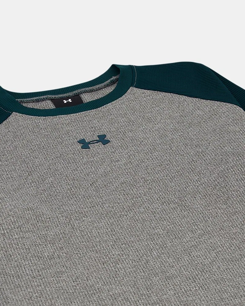 Футболка с длинным рукавом термо с регланом UA Thermal Raglan UnderArmour, Clay Green/White — фото 2