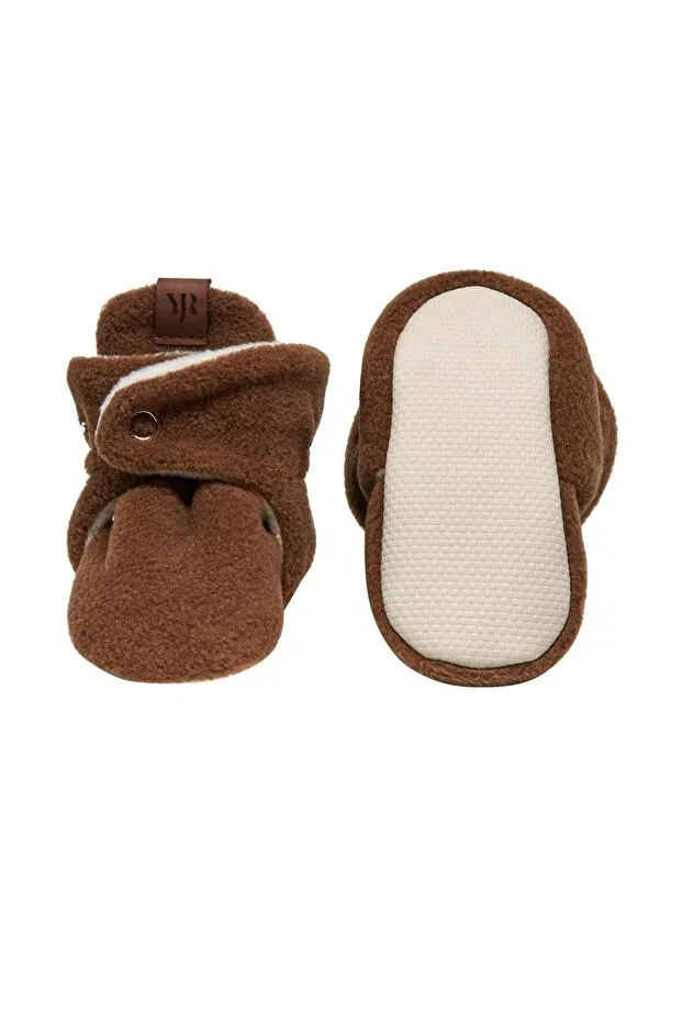 Детские тапочки для новорожденных с нескользящей подошвой Generic Brands, Brown — фото 3