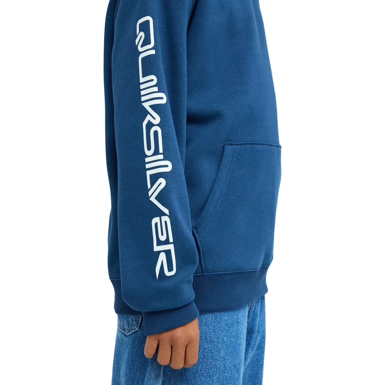 Детская худи для мальчиков с принтом Logo Quiksilver, Azul — фото 4