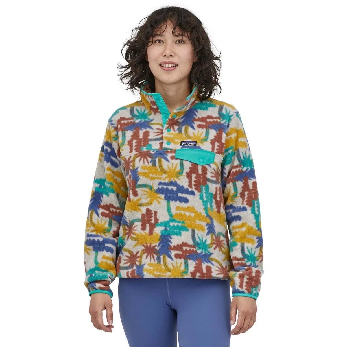 Флисовый пуловер с кнопками Synchilla Patagonia, Fresh Teal
