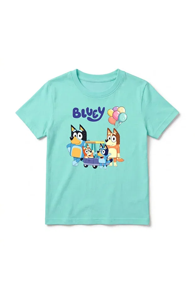 Детская футболка для девочек с принтом Bluey Urbantrendstore, Mint