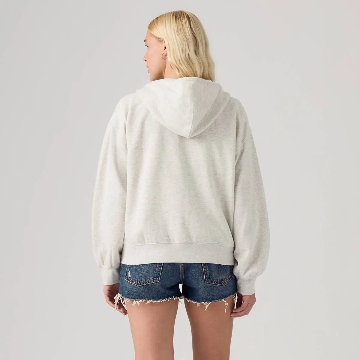 Повседневная толстовка на молнии Levi's, Frosty Grey Heather - Grey — фото 4