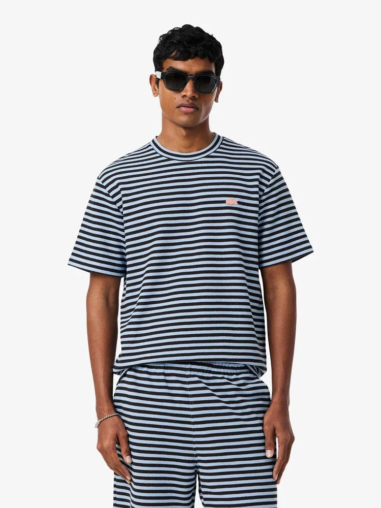 Футболка с коротким рукавом, полосатая LACOSTE, Blue