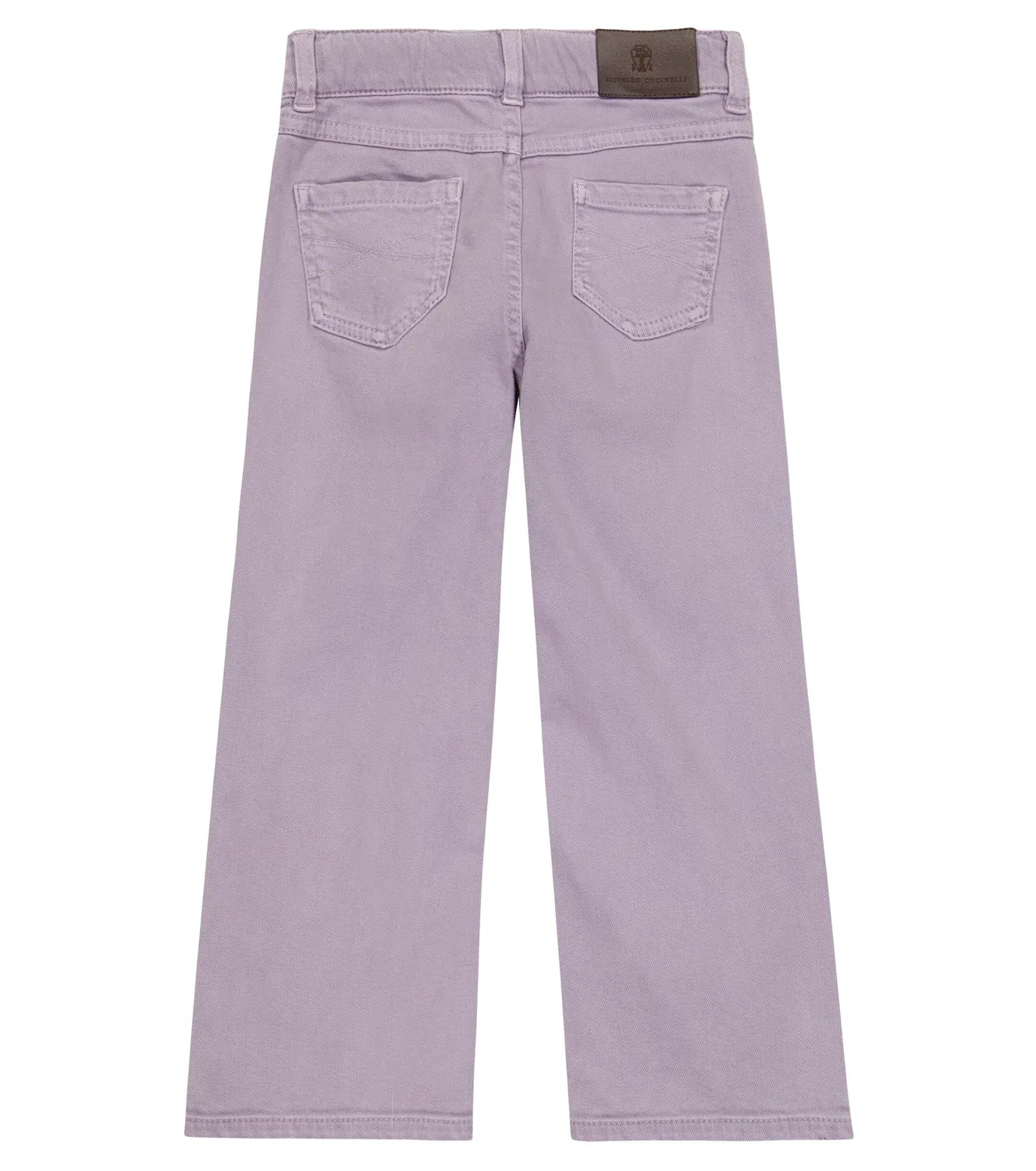 Расклешенные джинсы с отделкой Brunello Cucinelli Kids, фиолетовый — фото 3